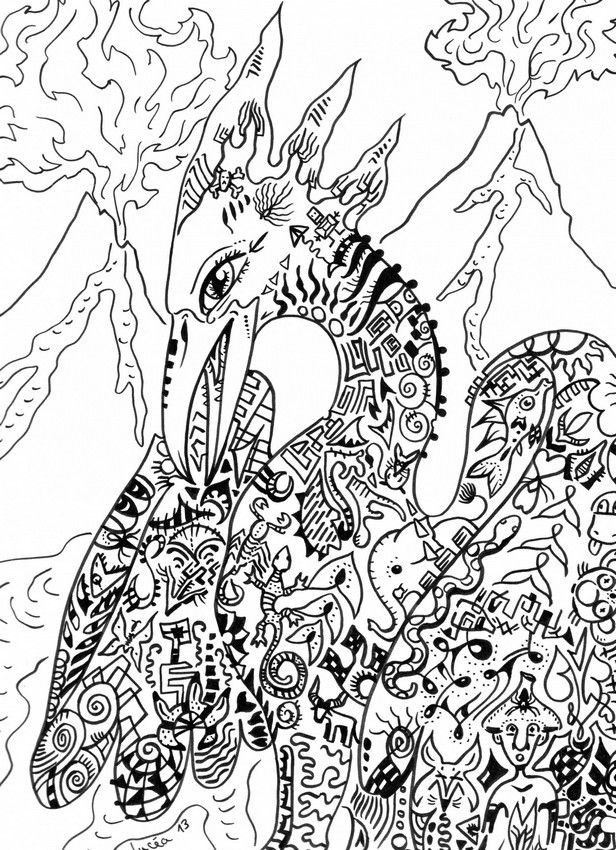 Mythical Creatures Coloring Pages For Adults
 Phoenix mythical creature