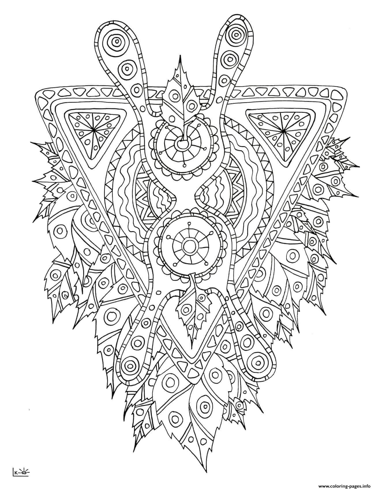 Mythical Creatures Coloring Pages For Adults
 Mythical Creature With Tribal Pattern Adults Coloring