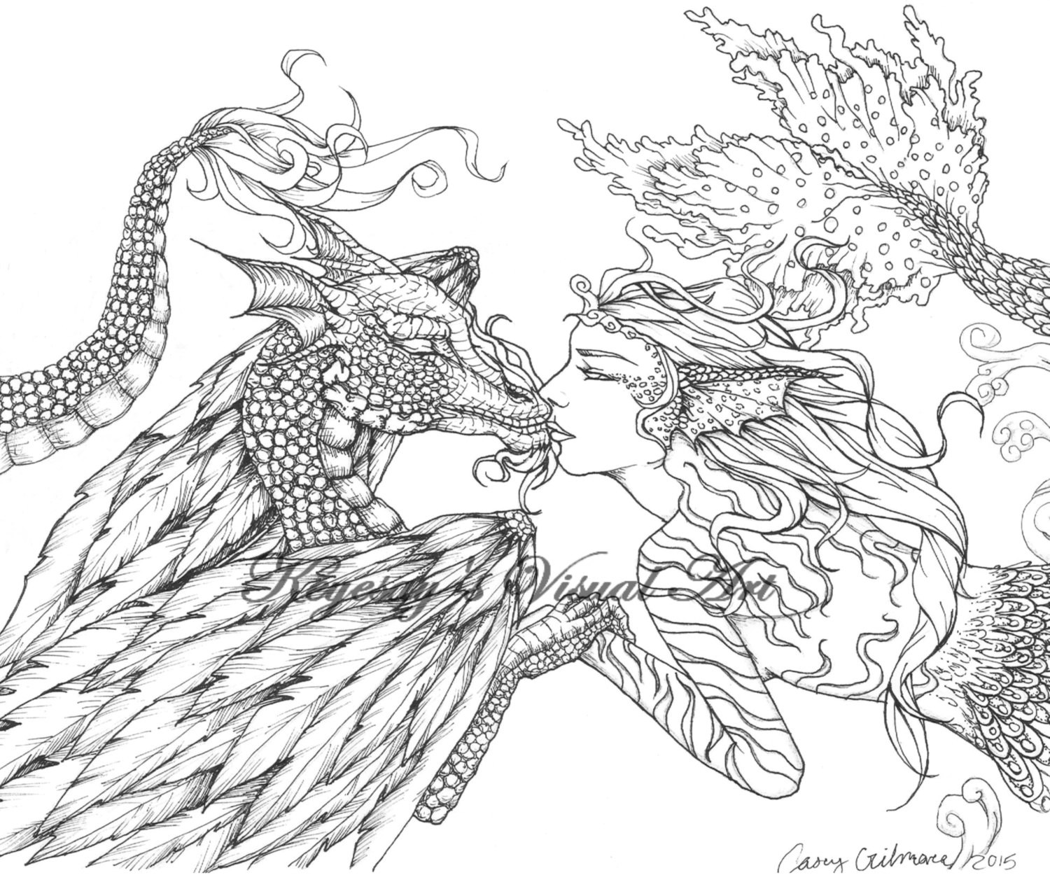 Mythical Creatures Coloring Pages For Adults
 Fantasy Creatures Coloring Pages Printable
