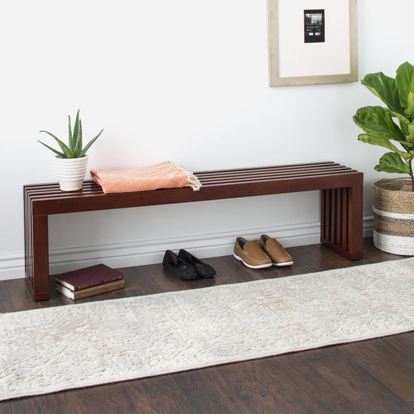 Best ideas about Narrow Entryway Bench
. Save or Pin Narrow Slat Bench Wood Modern Classic Mudroom Entryway Now.