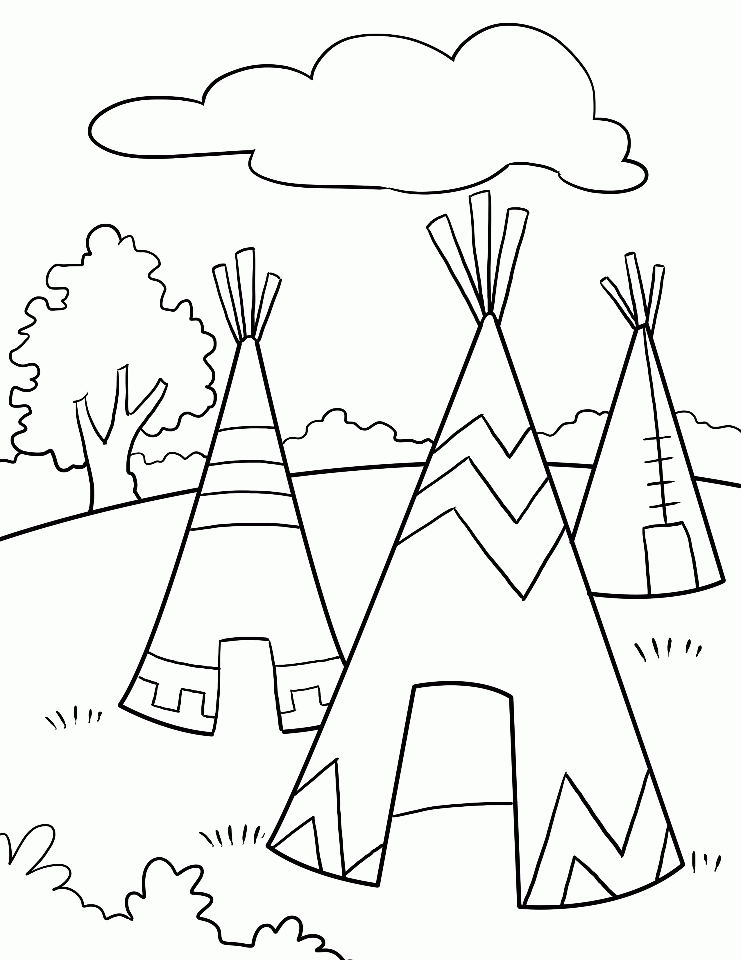 Native American Printable Coloring Pages
 Native American Thanksgiving Coloring Page Coloring Home