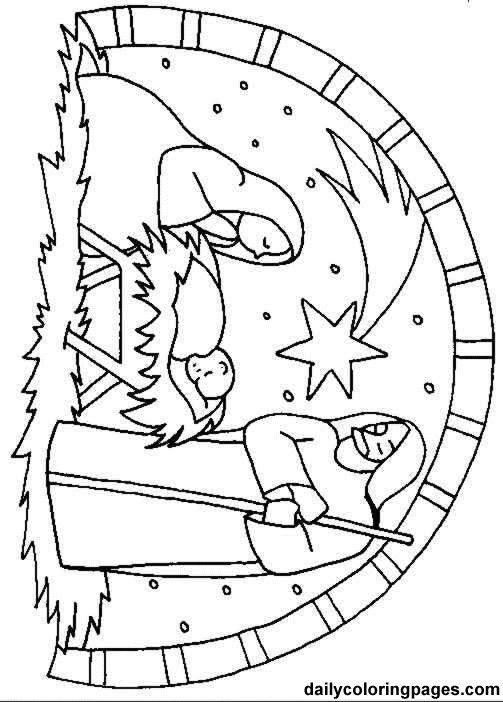 Nativity Coloring Pages For Preschool
 scene bible