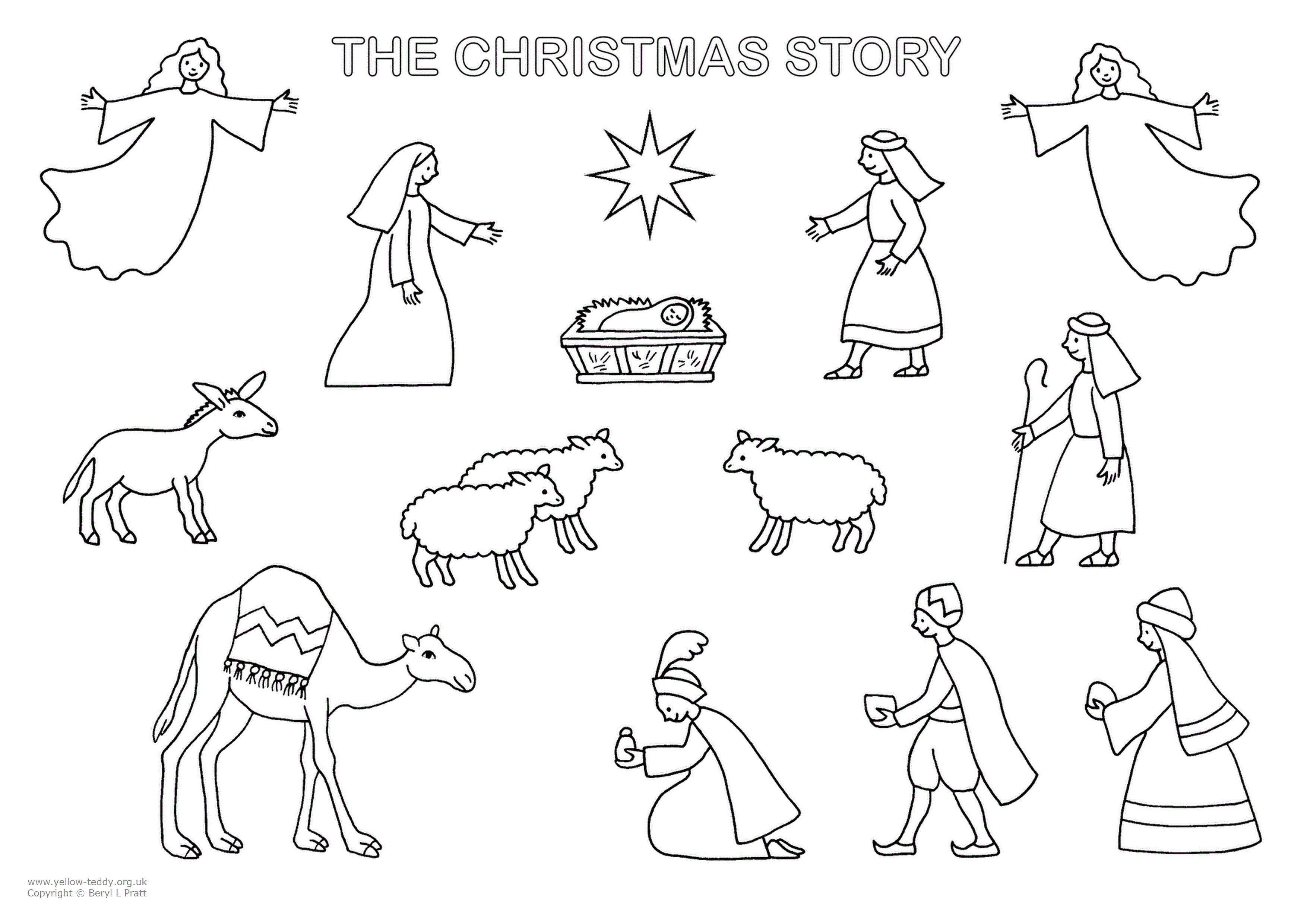 Nativity Coloring Pages For Preschool
 Yellow Teddy