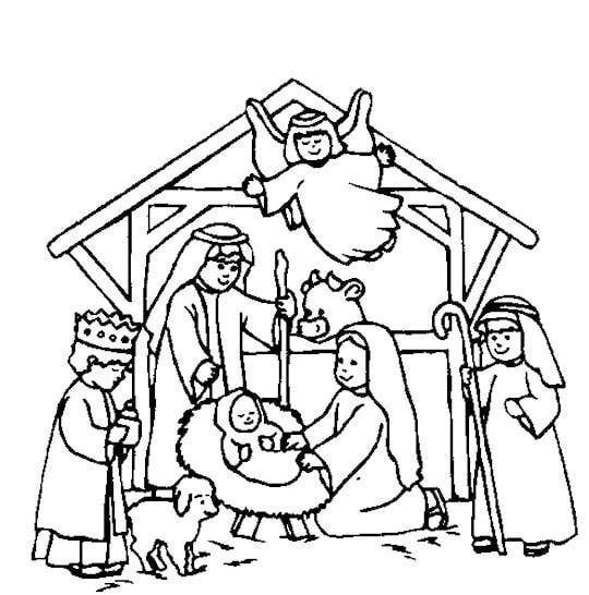 Nativity Coloring Pages For Preschool
 Nativity Coloring page Christmas