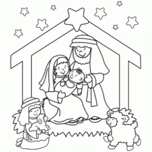 Nativity Coloring Pages For Preschool
 line Christmas Nativity Printables