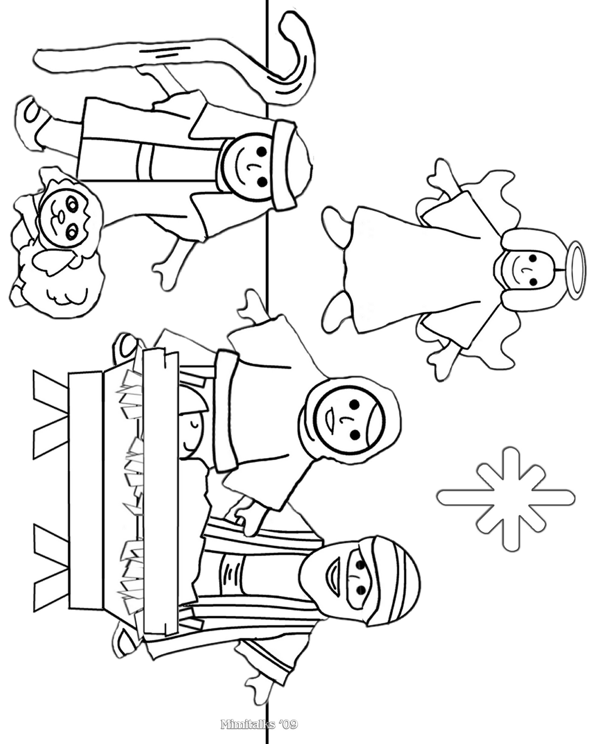 Nativity Coloring Pages For Preschool
 "A new simpler nativity color page" by mimitalks married