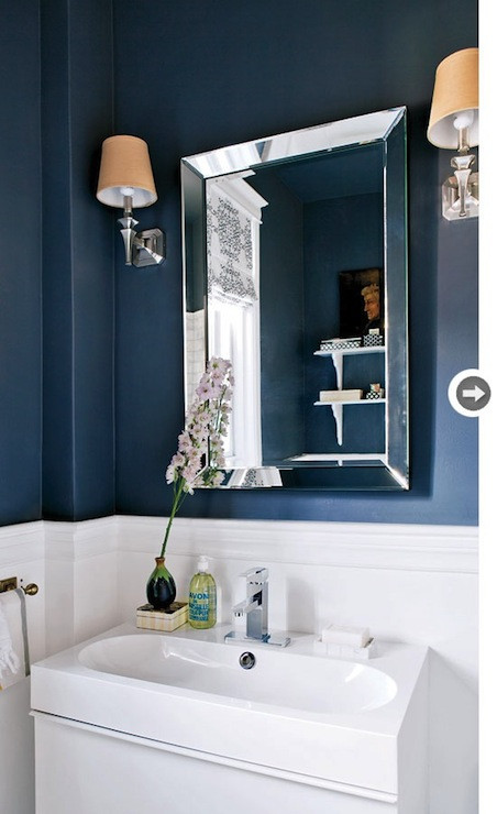 Best ideas about Navy Blue Bathroom
. Save or Pin Navy Blue Bathroom Contemporary bathroom Style at Home Now.