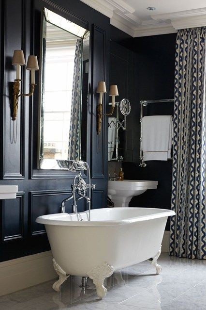 Best ideas about Navy Blue Bathroom
. Save or Pin Navy Blue Bathrooms Start With Four Walls Now.