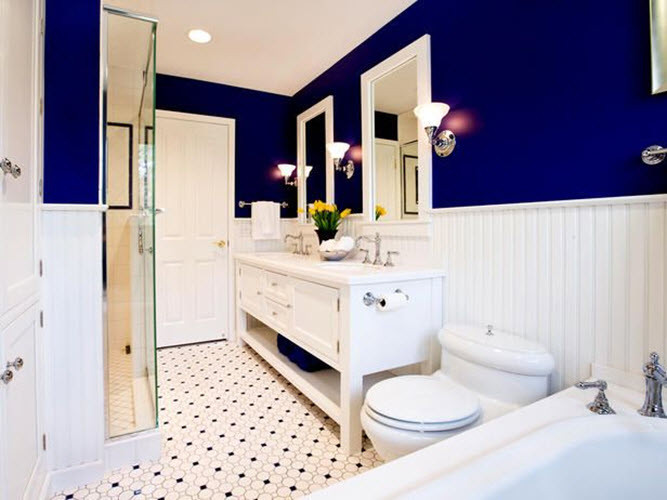 Best ideas about Navy Blue Bathroom
. Save or Pin 37 navy blue bathroom floor tiles ideas and pictures Now.