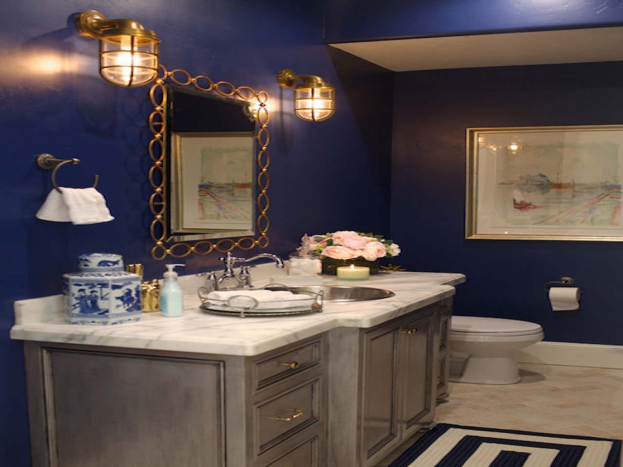 Best ideas about Navy Blue Bathroom
. Save or Pin Navy blue bathroom navy blue bathroom paint dark blue Now.