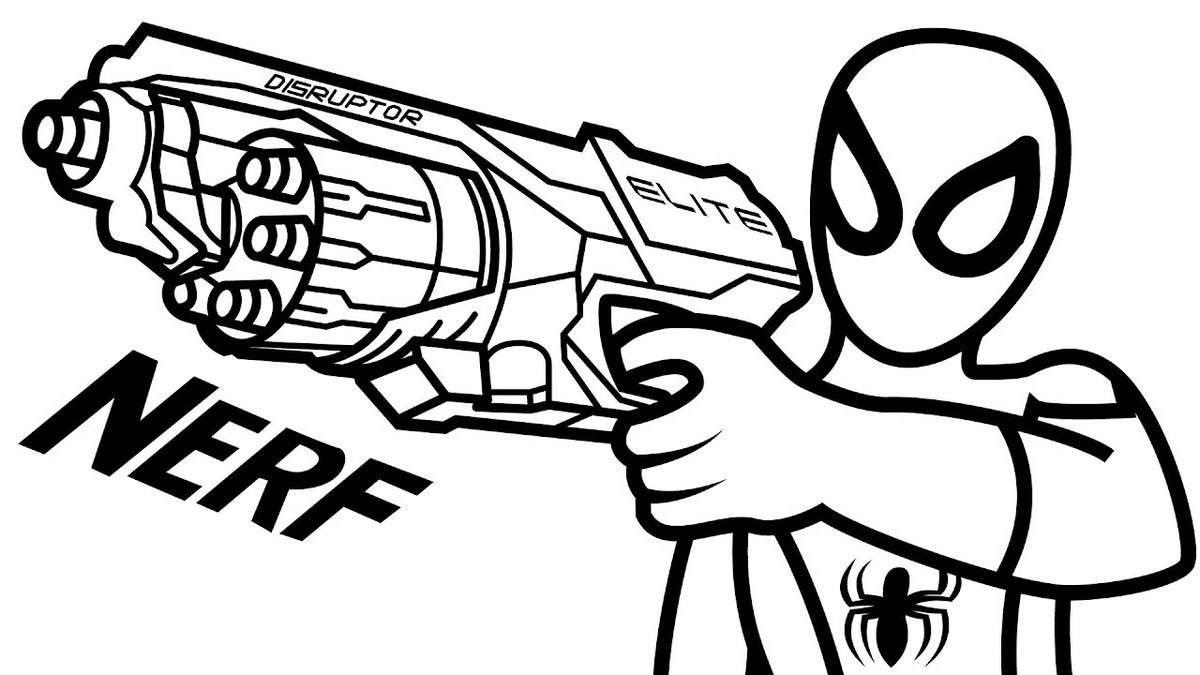 Nerf Gun Coloring Pages
 Nerf Gun Coloring Page To Print