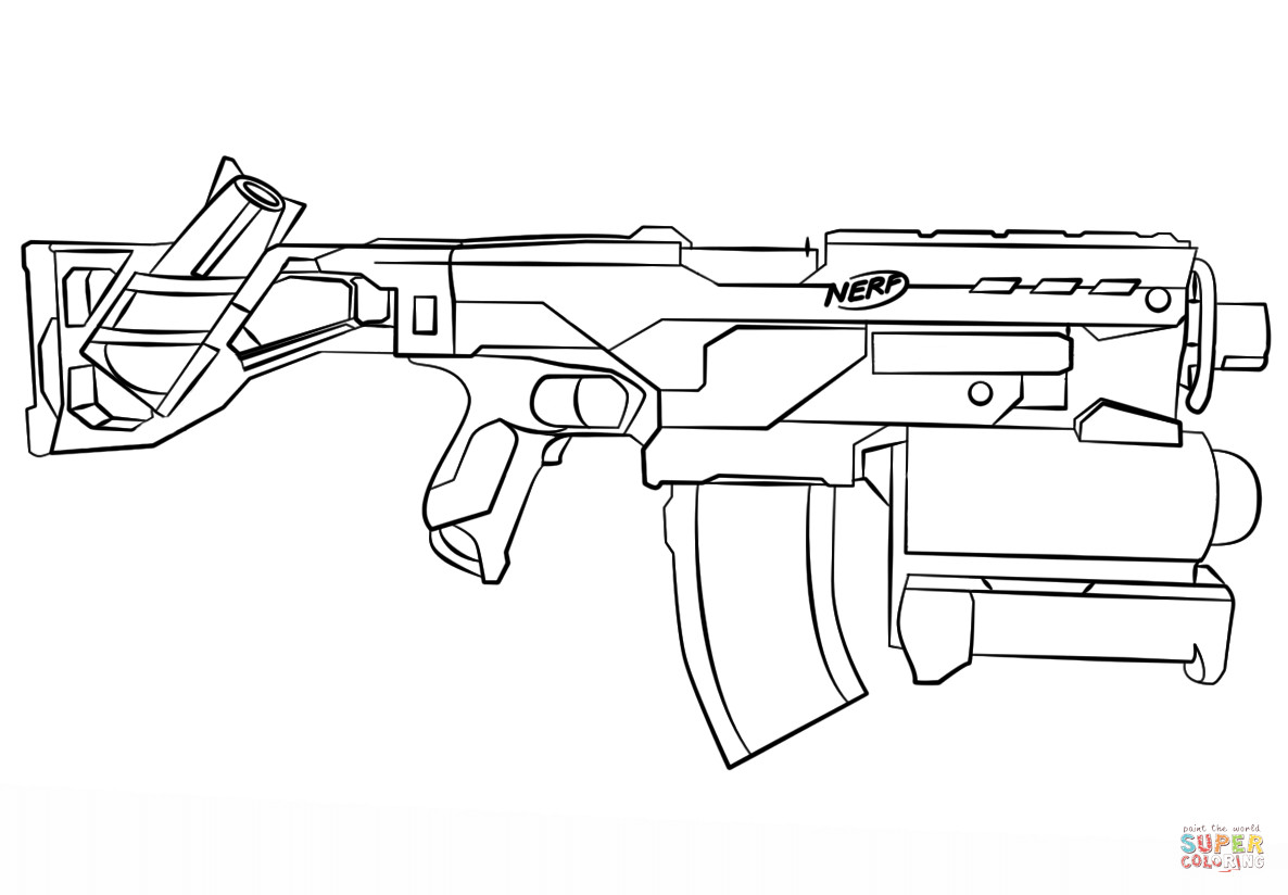 Nerf Gun Coloring Pages
 Nerf Gun coloring page