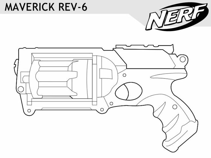 Nerf Guns Coloring Pages
 nerf gun outlines Google Search Nerf