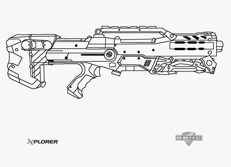 Nerf Guns Coloring Pages
 Nerf gun templates Google Search Nerf