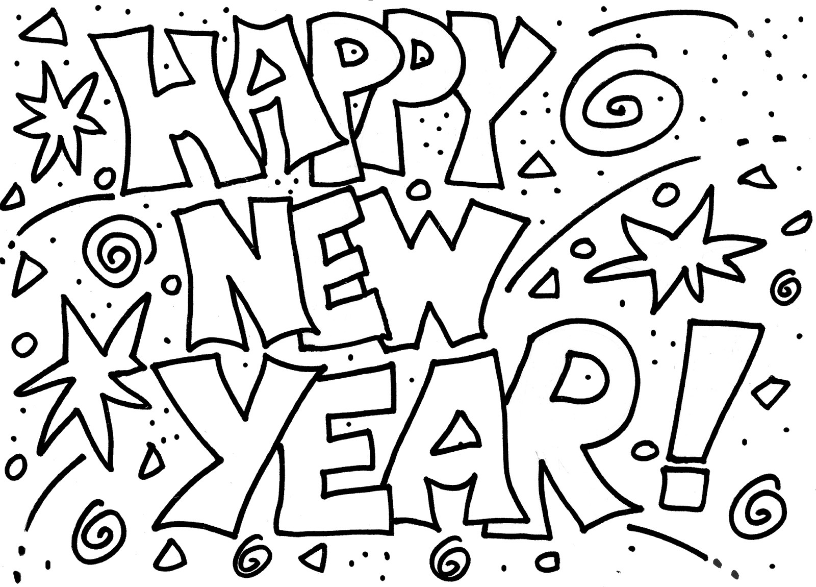 New Year Coloring Pages Free Printables
 Happy New Year Coloring Pages Best Coloring Pages For Kids