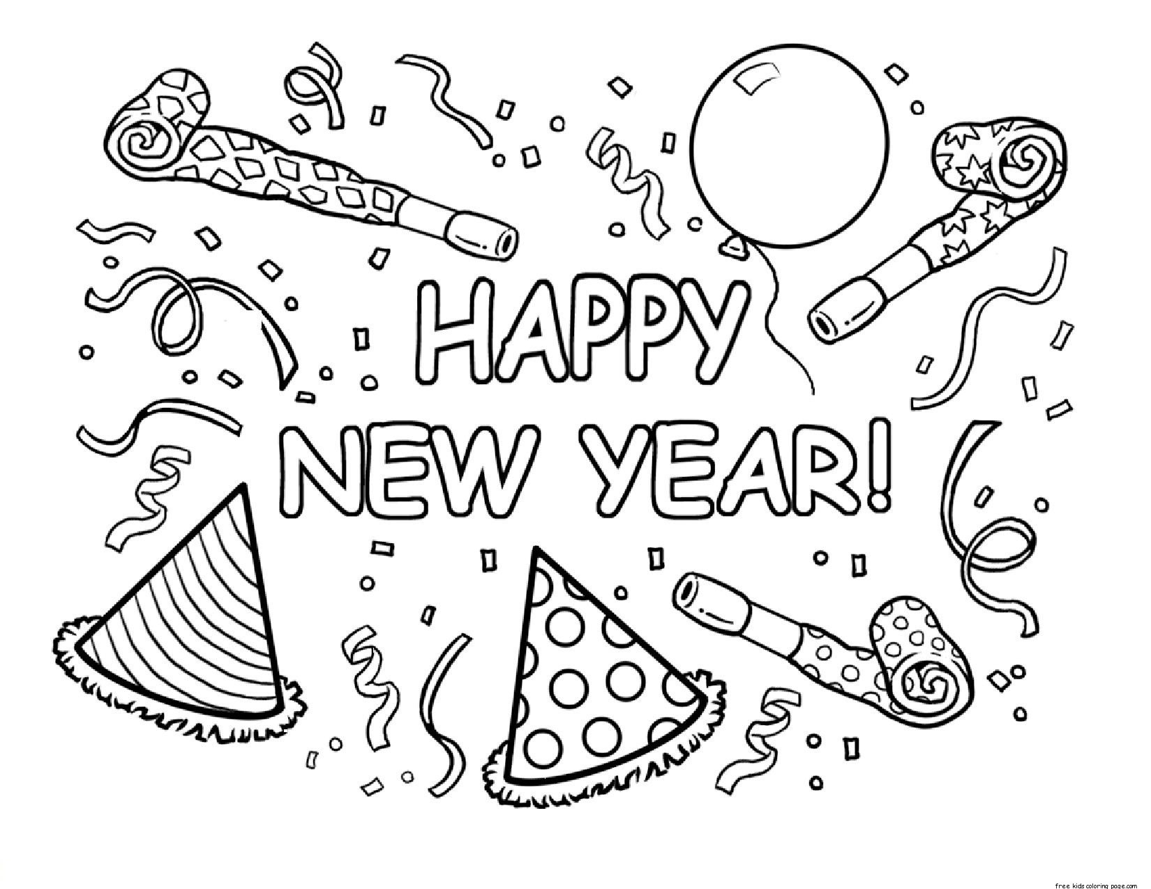 New Year Coloring Pages Free Printables
 printable happy new year coloring pages for kidsFree