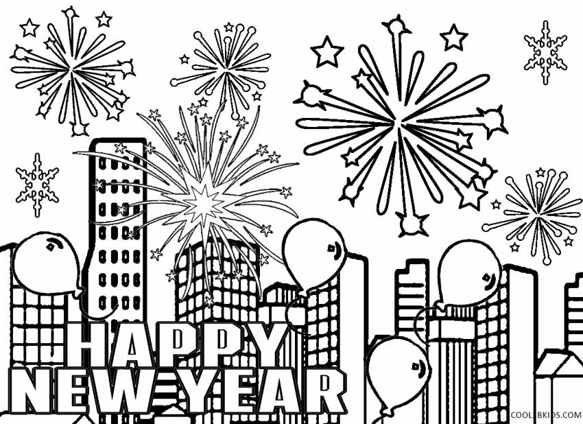 New Year Coloring Pages Free Printables
 Printable New Years Coloring Pages For Kids