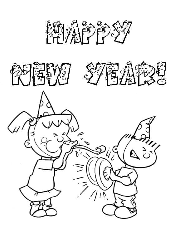 New Years Coloring Pages 2019
 幼儿园新年素材填色图 快乐涂鸦 巧巧手幼儿手工网