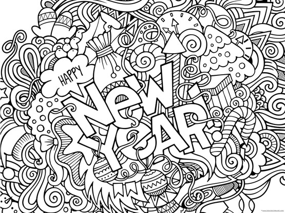 New Years Coloring Pages 2019
 Happy New Year 2019 Coloring Pages 1 1 1=1