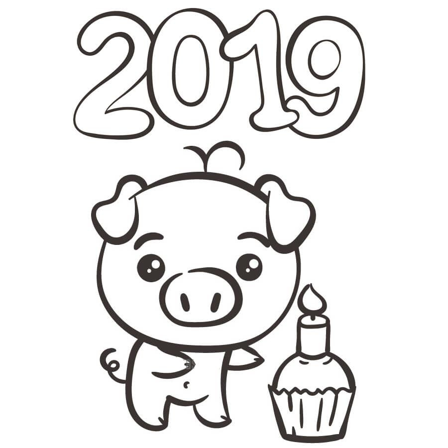 New Years Coloring Pages 2019
 New Year 2019 coloring pages to and print for free