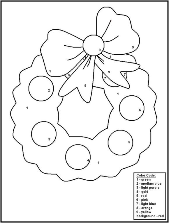 Nicole'S Free Coloring Pages
 38 Color By Number Christmas Pages FREE Printable
