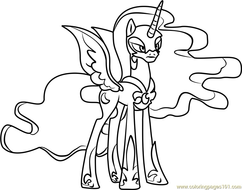 Nightmare Moon Coloring Pages
 Nightmare Moon Coloring Page Free My Little Pony