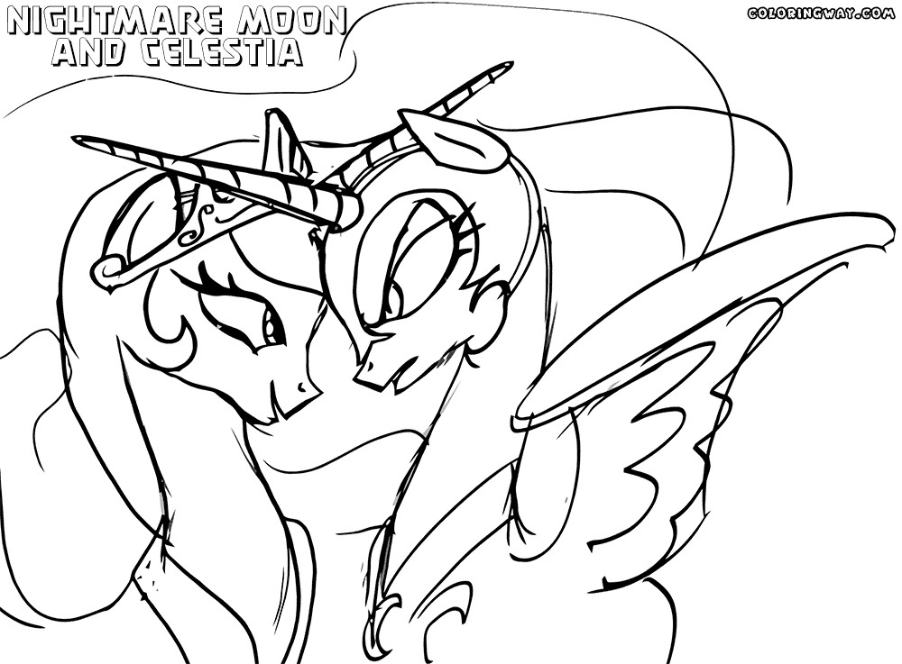 Nightmare Moon Coloring Pages
 Nightmare Moon coloring pages