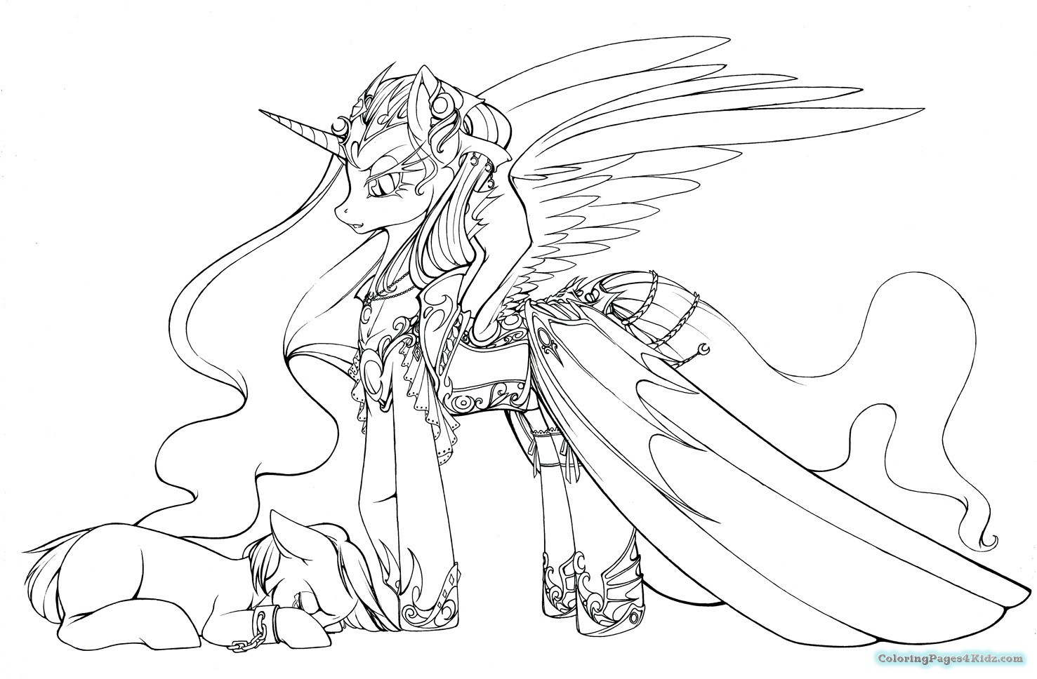 Nightmare Moon Coloring Pages
 Nightmare Moon My Little Pony Coloring Pages