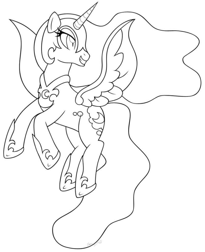 Nightmare Moon Coloring Pages
 Inked Nightmare Moon 2 by MintyStitch on DeviantArt