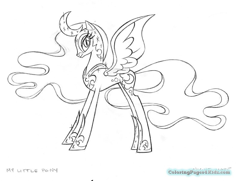 Nightmare Moon Coloring Pages
 Nightmare Moon My Little Pony Coloring Pages
