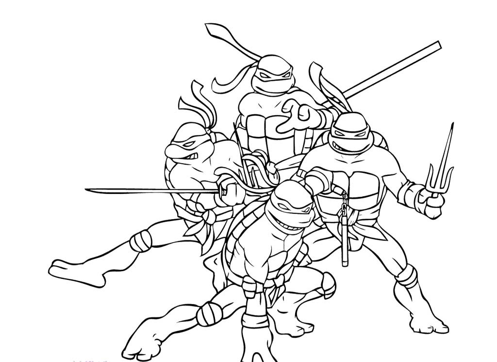 Ninja Coloring Book Pages
 Ninja turtles coloring pages from animated cartoons of