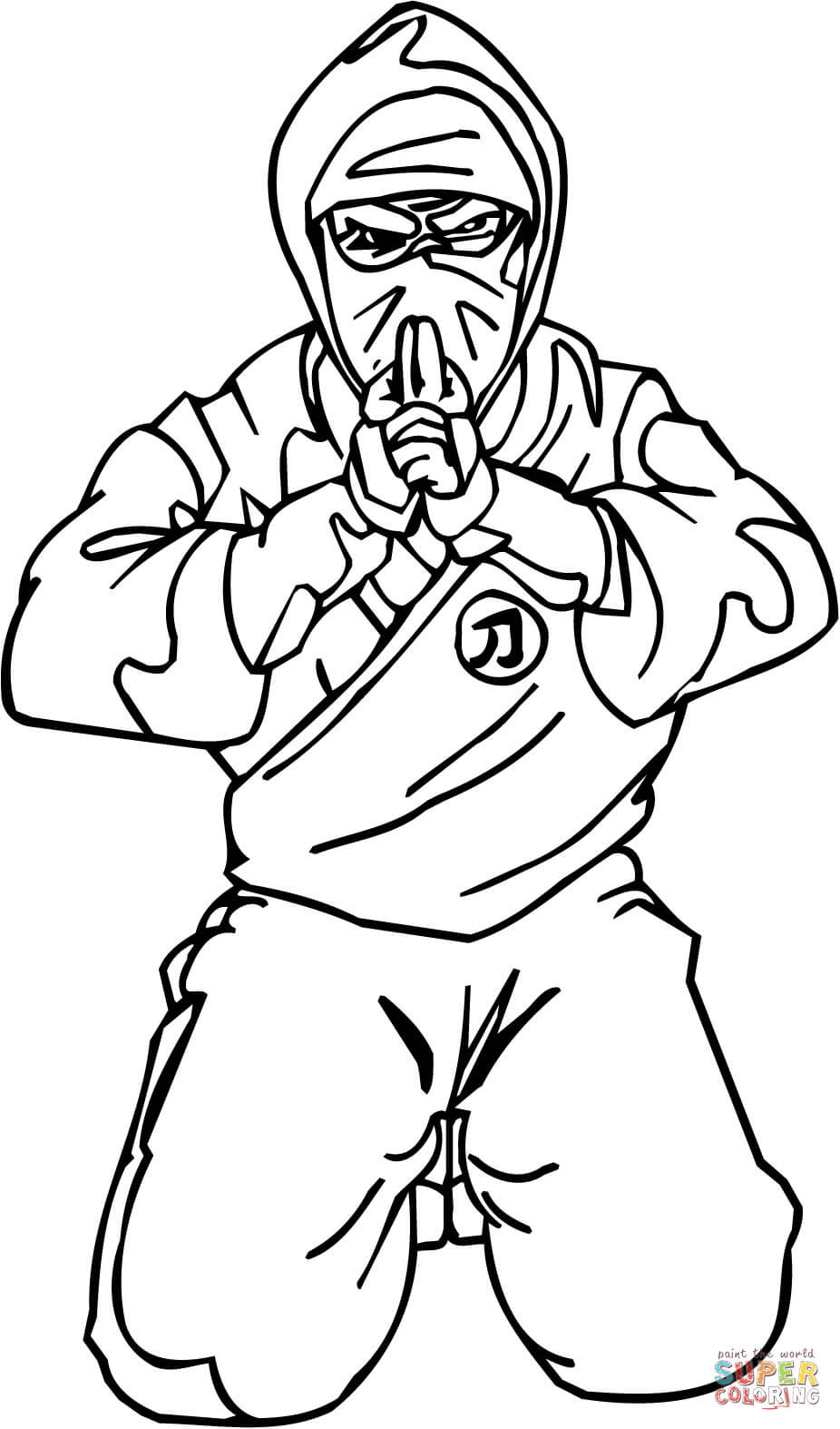 Ninja Coloring Sheet
 Ninja Shinobi coloring page