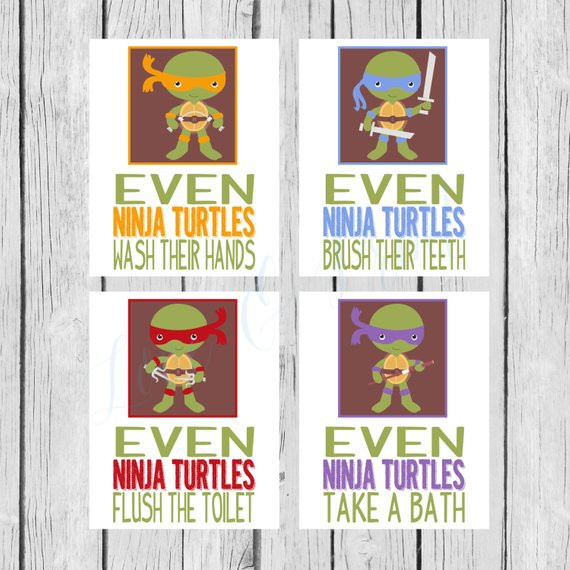 Best ideas about Ninja Turtle Bathroom Sets
. Save or Pin Items similar to Ninja Turtle Bathroom Set Printable Now.