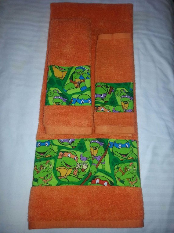 Best ideas about Ninja Turtle Bathroom Sets
. Save or Pin Teenage Mutant Ninja Turtle Bath Towel 3 Piece by Now.