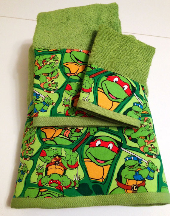 Best ideas about Ninja Turtles Bathroom Set
. Save or Pin Teenage Mutant Ninja Turtles Themed Towel Set by Now.