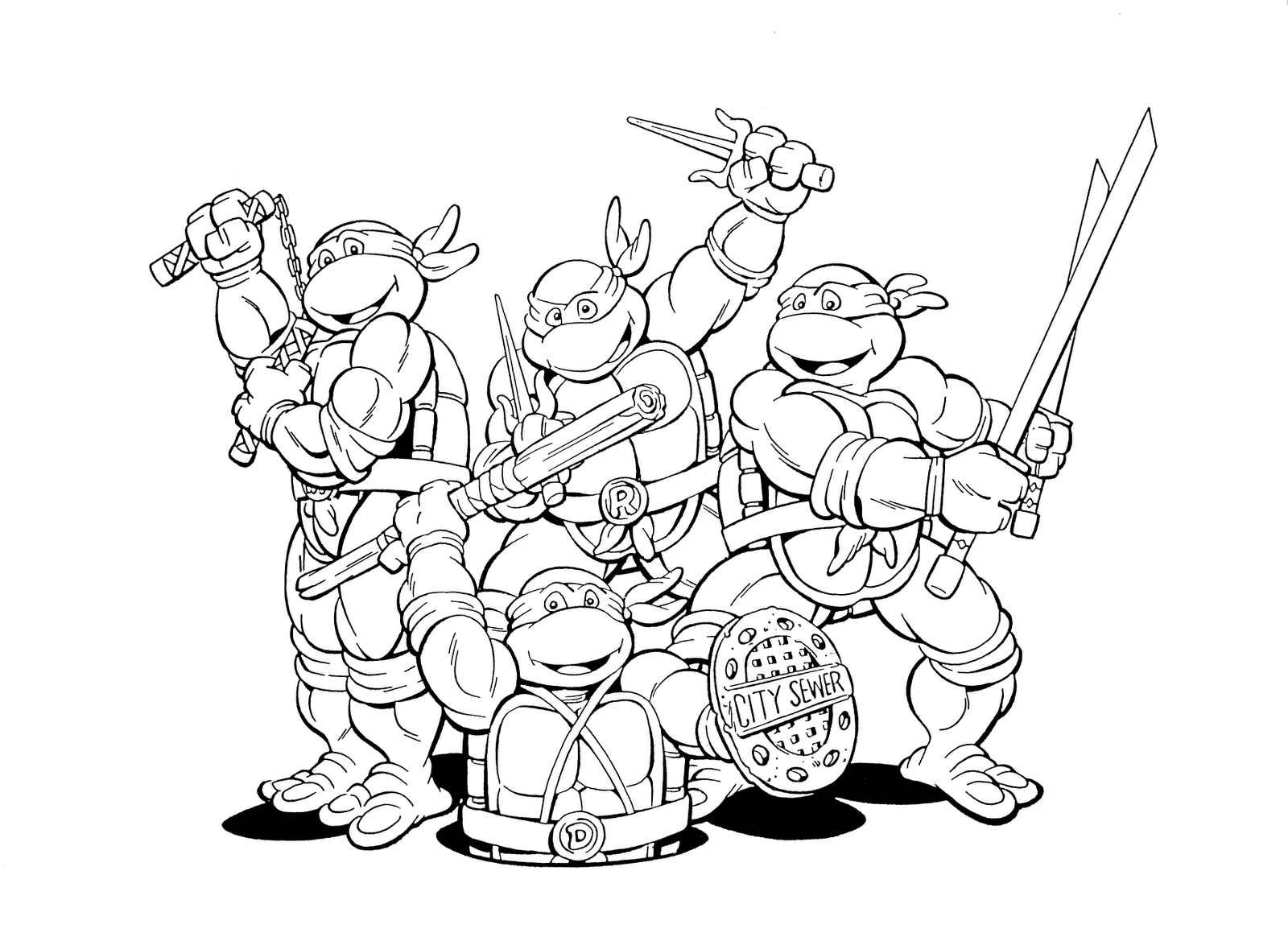 Ninja Turtles Coloring Sheets For Boys
 Teenage Mutant Ninja Turtles Coloring Pages Printable