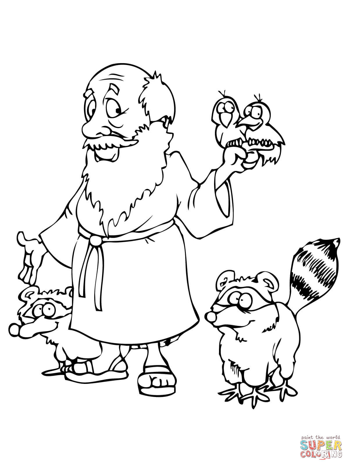 Noah Coloring Pages
 Coloring Noah And Animals