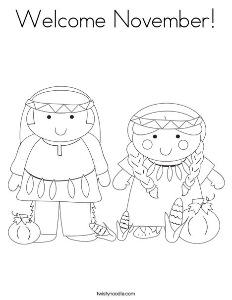 November Coloring Pages
 Wel e November Coloring Page Twisty Noodle