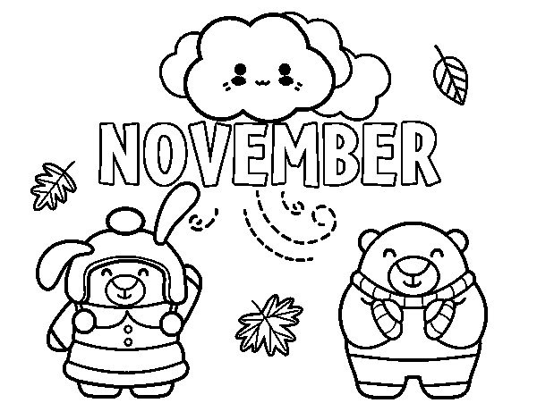 November Coloring Pages
 November coloring page Coloringcrew