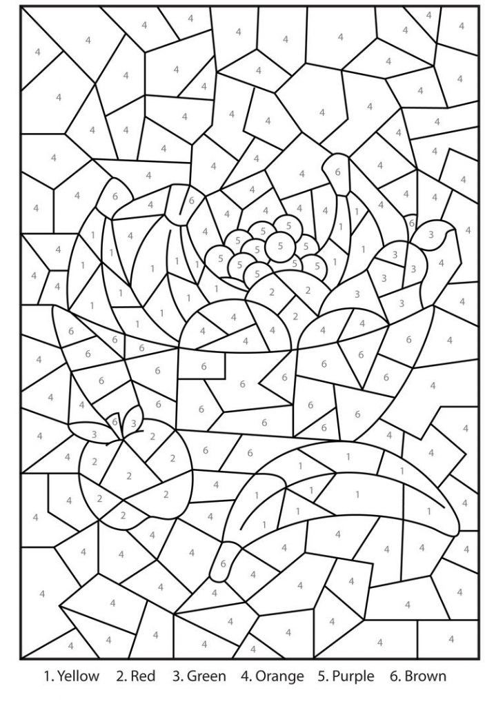 Number Coloring Book
 Free Printable Color by Number Coloring Pages Best