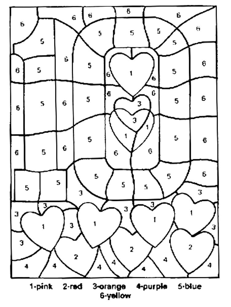 Number Coloring Book
 Free Printable Color by Number Coloring Pages Best