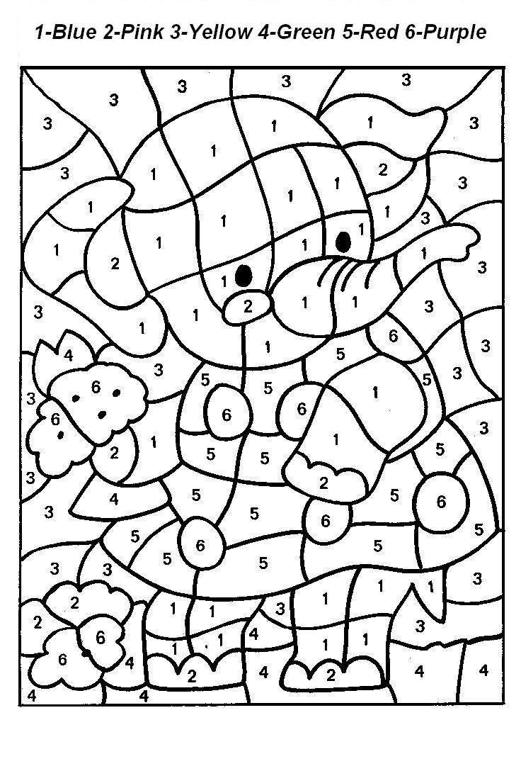 Number Coloring Book
 Free Printable Color by Number Coloring Pages Best