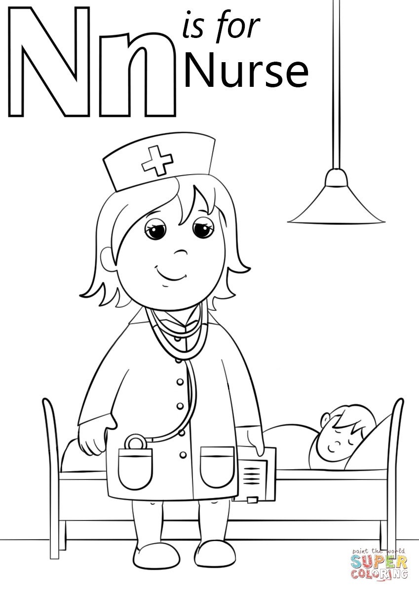 Nurse Coloring Pages For Kids
 Nurse Coloring Pages for Preschool Gallery