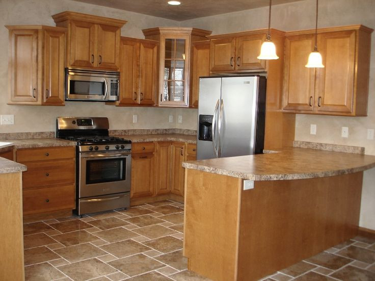 Best ideas about Oak Cabinets Kitchen Ideas
. Save or Pin 20 Kitchen Flooring Ideas With Oak Cabinets Now.