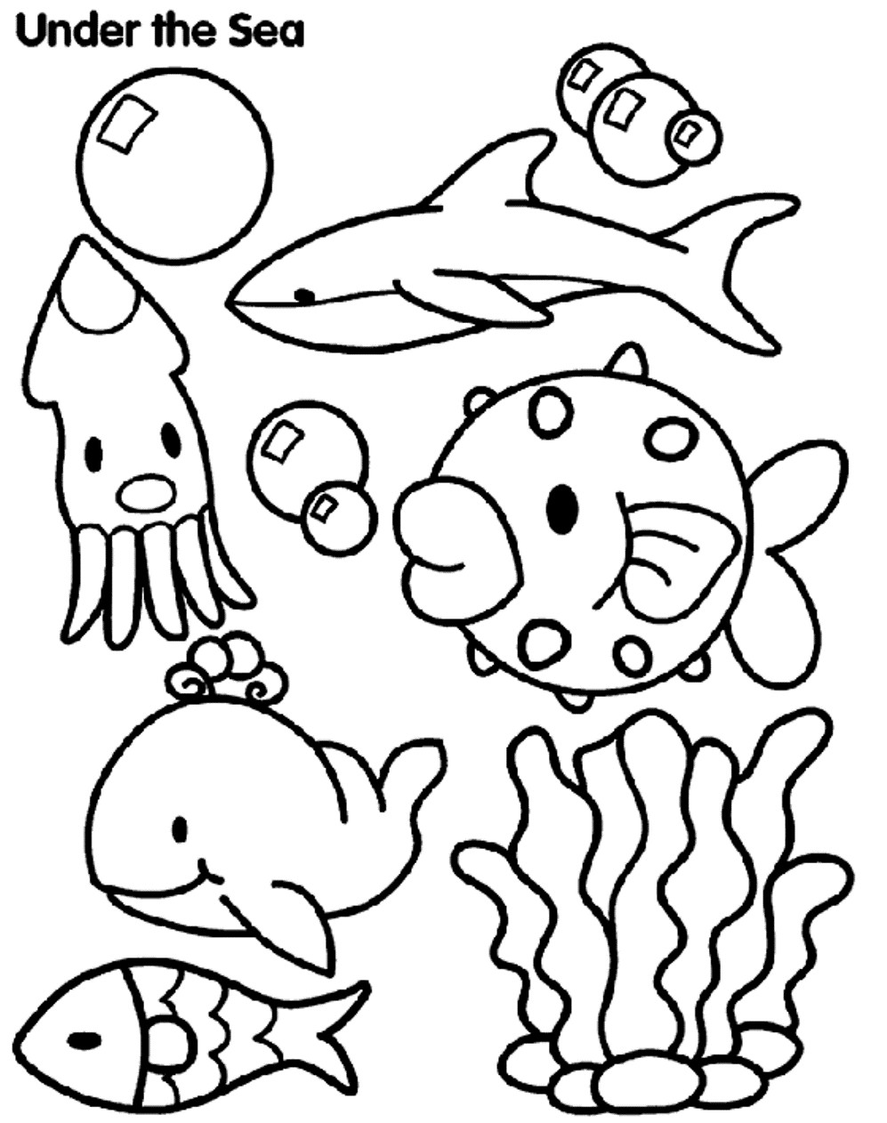 Ocean Coloring Book
 Under The Sea Coloring Pages If You Live Near The Ocean