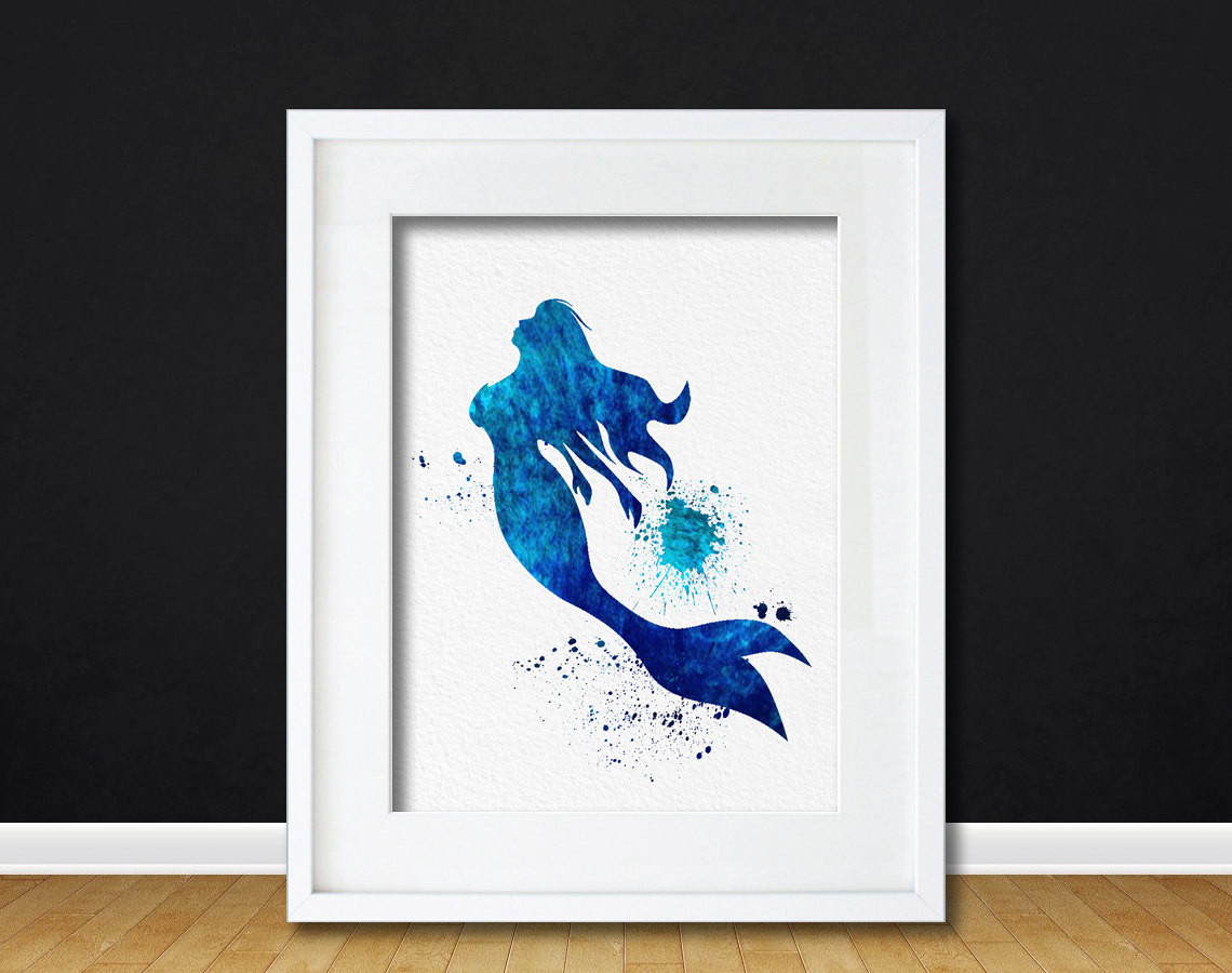 Best ideas about Ocean Wall Art
. Save or Pin Watercolor Art Mermaid legend of the sea t Modern 8x10 Now.