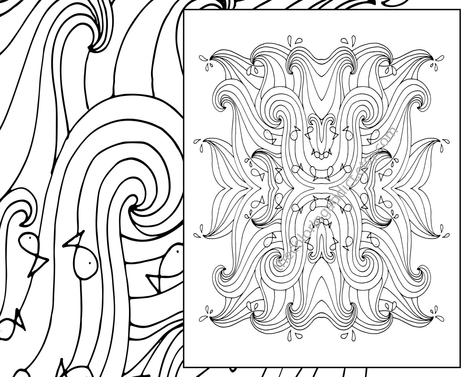 Ocean Waves Coloring Pages For Adults
 ocean wave adult coloring page beach adult coloring sheet