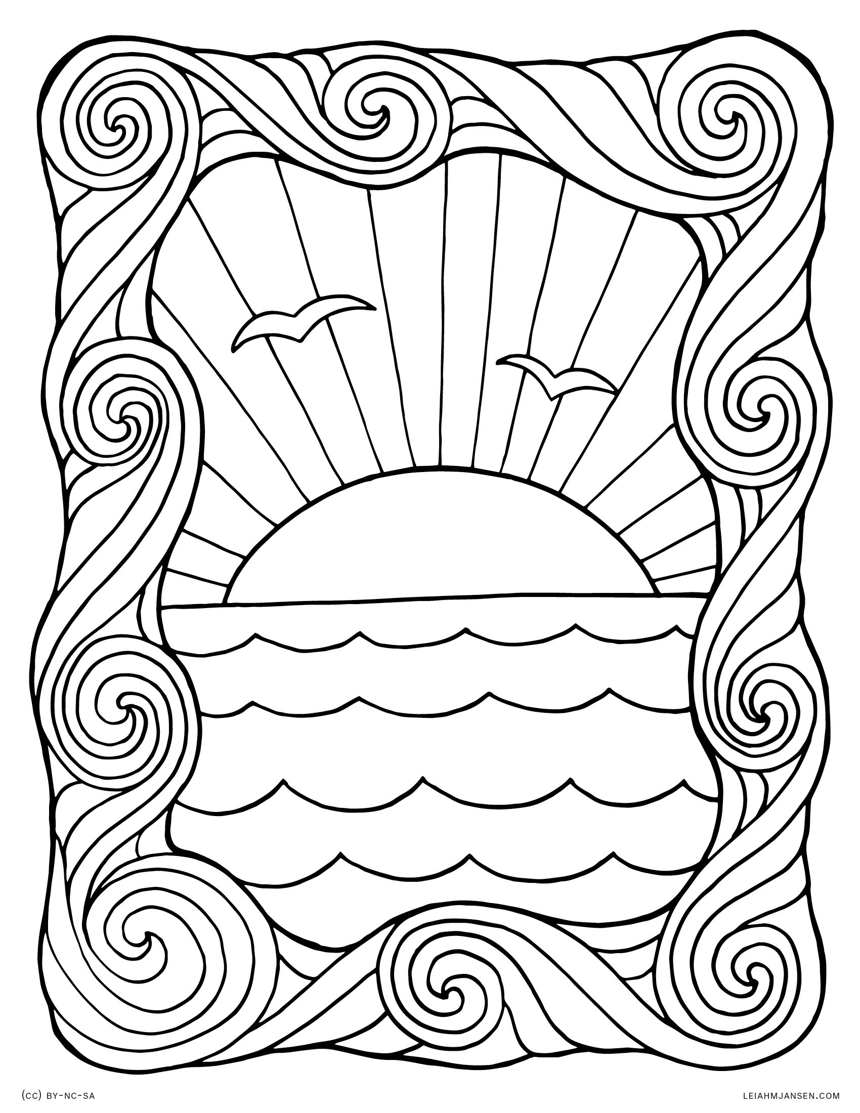 Ocean Waves Coloring Pages For Adults
 Coloring Pages