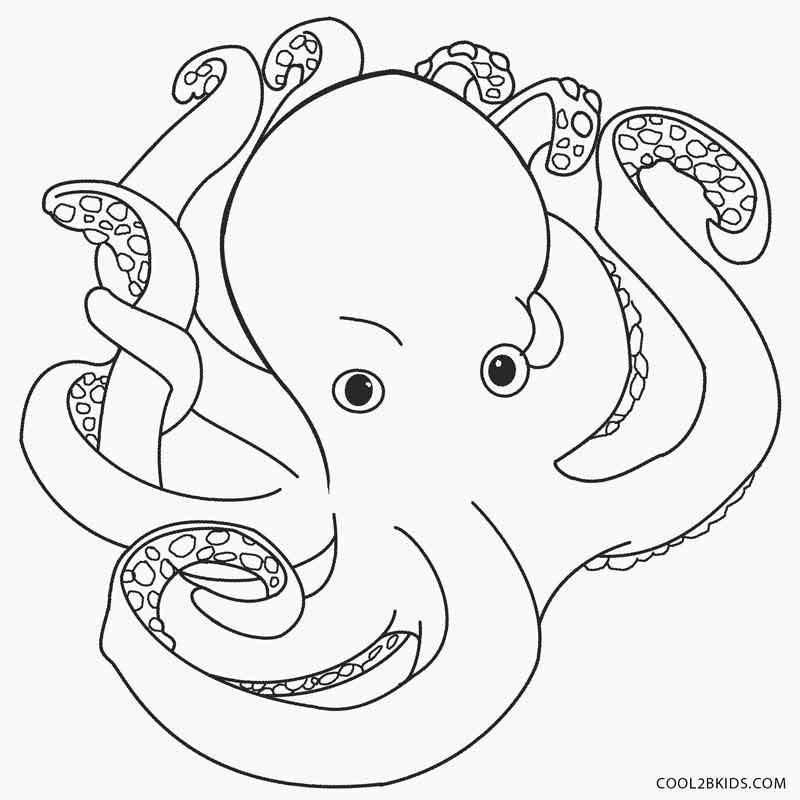 Octopus Coloring Book Pages
 Printable Octopus Coloring Page For Kids