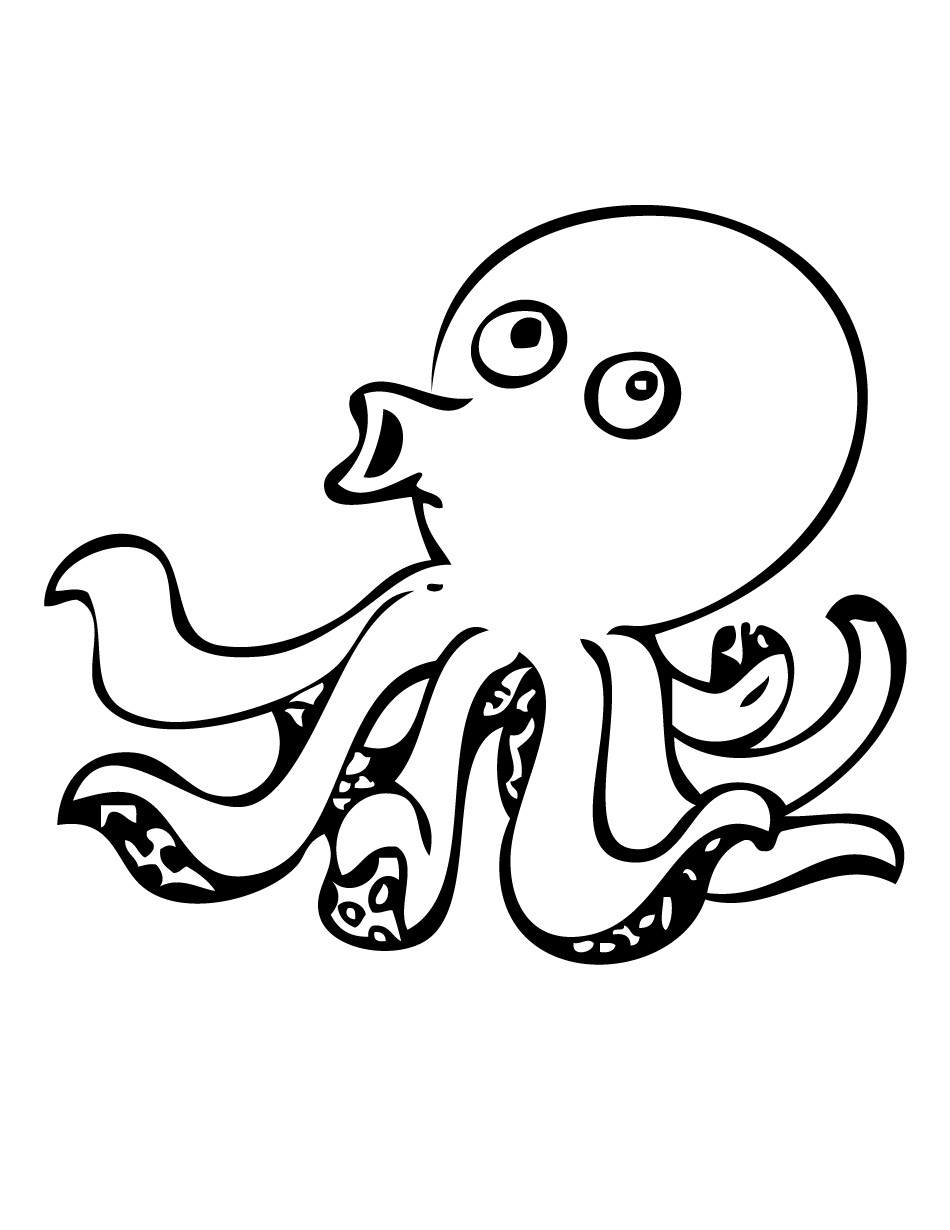 Octopus Coloring Sheet
 cute octopus coloring pages